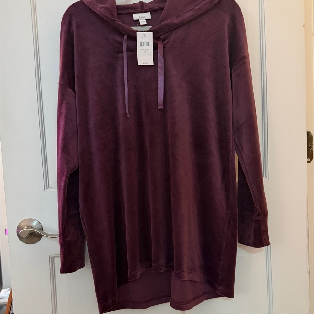 J. Jill Deep Purple Cowl Neck Sweater - Picture 2 of 4